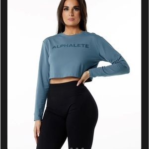 Alphalete Long Sleeve Crop Tee